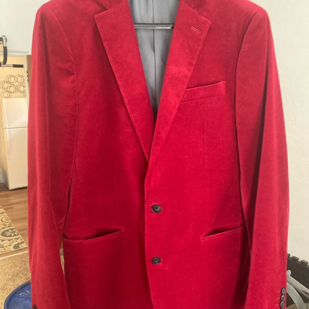 JF slim fit 42L Red Velvet Suit
